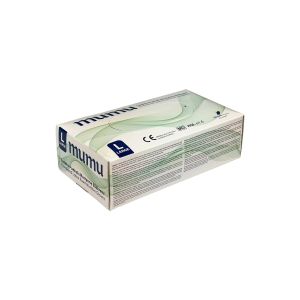 Ръкавици Mumu, латексови, L, с пудра, 100 броя