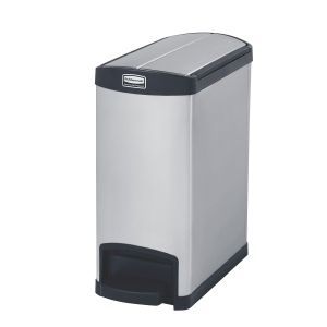 Кош Rubbermaid Slim Jim End, метален, 30 L, черен, 54.94 x 25.65 x 58.78 cm
