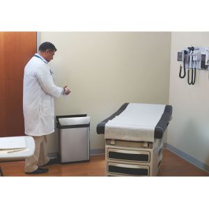 Кош Rubbermaid Slim Jim End, метален, 30 L, черен, 54.94 x 25.65 x 58.78 cm