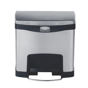 Кош Rubbermaid Slim Jim Front, метален, 15 L, черен, 39.57 x 30.23 x 39.95 cm