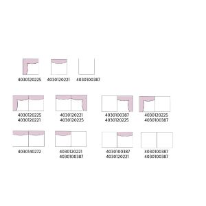 Табуретка RFG Klark, квадратна, дамаска, 800 х 800 х 400 mm, сива