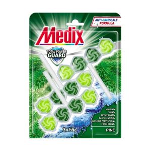Ароматизатор за тоалетна Medix WC Pine, 55 g, 3 броя
