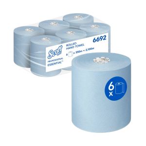 Кърпи за ръце Kimberly-Clark Scott Essential 6692, на ролка, 350 m, сини, 6 броя