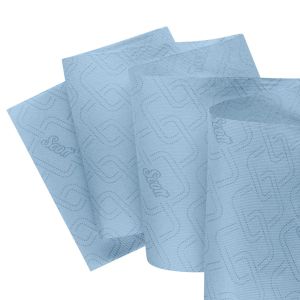 Кърпи за ръце Kimberly-Clark Scott Essential 6692, на ролка, 350 m, сини, 6 броя