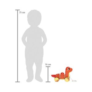 Small Foot Динозавър за дърпане, дървен