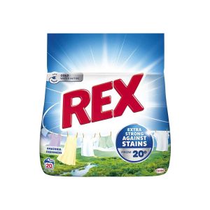 Перилен препарат Rex Amazonia Freshnes, прах, за бяло пране, 1.1 kg, за 20 пранета