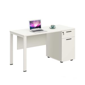 Бюро RFG Monaco, с контейнер, 1200 х 600 х 750 mm, ПДЧ 25 mm, метални крака, бяло