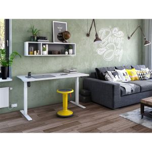 Електрическо бюро RFG Light Pro, с регулируема височина, 1200 x 700 x 710-1190 mm, ПДЧ 25 mm, бял плот, бели метални крака