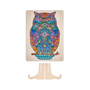 Moxy Пъзел с уникални форми - Бухал, дървен, 130 части