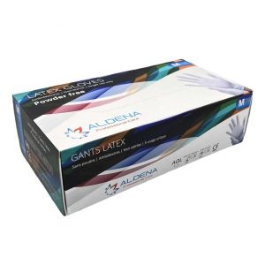 Ръкавици Aldena, латексови, L, нестерилни, без пудра, 100 броя