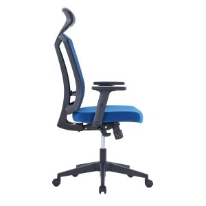 Ергономичен офис стол RFG Primo HB, дамаска и меш, до 130 kg, син