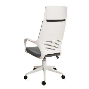 Директорски стол Force White, текстил, Tilt механизъм, до 120 kg, сив