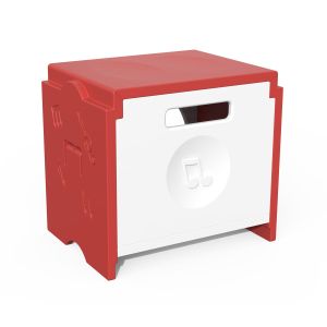 Табуретка RFG Funny, за съхранение, пластмасова, 300 х 400 х 370 mm, червена