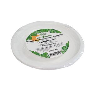 Plastic Чинии Eco4Home, полипропилен, 17 cm, бели, 10 броя