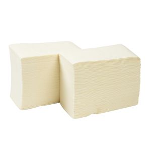 Салфетки, целулоза, двупластови, 1/8 сгъвка, 33 х 33 cm, цвят шампанско, 150 броя