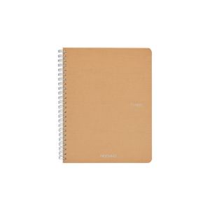 Fabriano Тетрадка Ecoqua, A5, картонена корица, със спирала, 70 листа, тъмнобежова