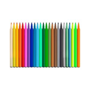 Faber-Castell Флумастери Динозавър, 18 стандартни, 3 металикови и 3 неонови цвята