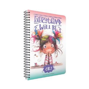 Gipta Тетрадка Everything, A4, бяла хартия, широки редове, PP корица, със спирала, 80 листа