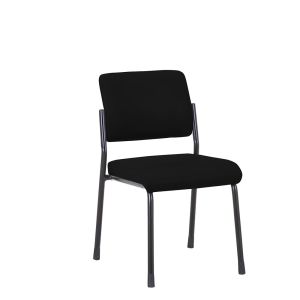 Посетителски стол RFG Solid M, текстил, метална основа, до 150 kg, черен