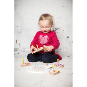 Small Foot Торта със свещи, за рязане, дървена