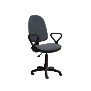 Офис стол Prestige GTP, текстил, с подлакътници Topaz, до 120 kg, тъмносив