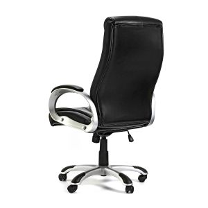 Директорски стол Hugo, естествена кожа, Tilt механизъм, до 130 kg, черен