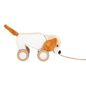 Small Foot Кученце за дърпане, дървено, с шумящи уши