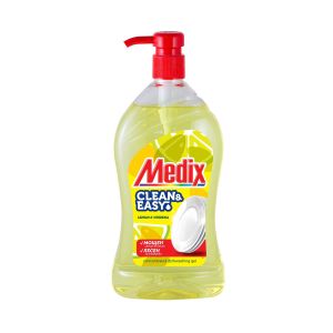 Препарат за миене на съдове Medix Clean & Easy, с помпа, жълт, 800 ml