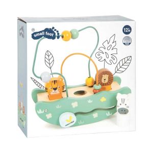 Small Foot Играчка с лабиринт Сафари, с мъниста и гъсеница