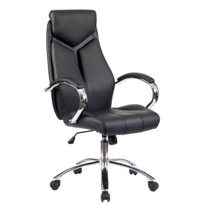 Директорски стол Storm, екокожа, Tilt механизъм, до 120 kg, черен