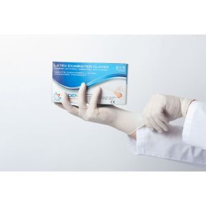 Ръкавици Aldena, латексови, M, с пудра, 100 броя