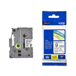 Лента Brother TZE221, 9 mm, черен печат върху бяла лента