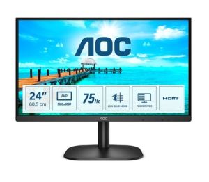 AOC Монитор 24B2XHM2, 23.8'', LED, 1920 x 1080, 250 cd/m2, 4 ms, HDMI, VGA, черен