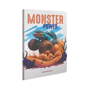 Gipta Тетрадка Monster, A4, бяла хартия, широки редове, картонена корица, 60 листа