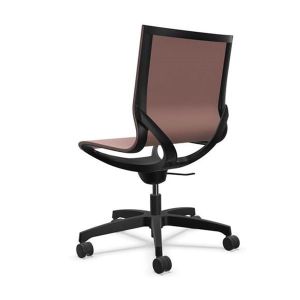 Ергономичен стол Rim Zero ZG 1351 White, меш, пластмасова основа, розов