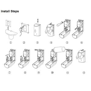 Диспенсър за сапун на пяна Office 1, сензорен, 1 L, бял