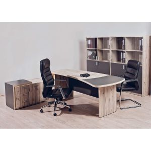 Посетителски стол RFG ITACA M, екокожа, метална основа, до 150 kg, черен