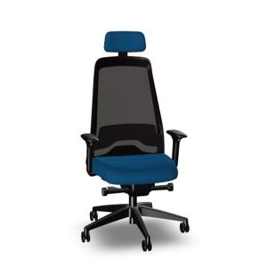 Ергономичен стол Interstuhl Every EV218, текстил, Synchronous механизъм, полиамидна основа, тъмносин