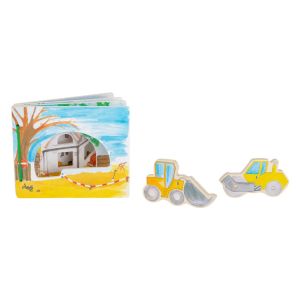 Small Foot Книжка Строителна площадка, интерактивна, дървена