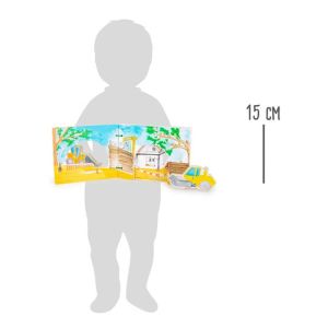 Small Foot Книжка Строителна площадка, интерактивна, дървена