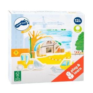 Small Foot Книжка Строителна площадка, интерактивна, дървена