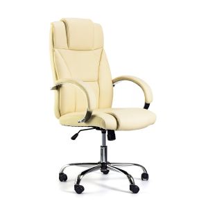 Директорски стол Aida, екокожа, Tilt механизъм, до 130 kg, кремав