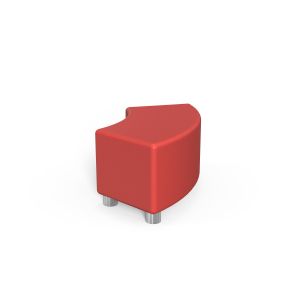 Табуретка RFG Curve, екокожа, 90 х 90 х 43 cm, червена