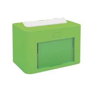 Диспенсър за салфетки Papernet Premium, на пачка, лайм, 13.3 х 20 х 12.6 cm