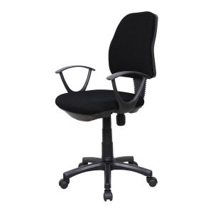 Офис стол Work@Smart, текстил, до 120 kg, черен