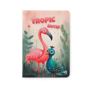Gipta Тетрадка Tropic Notes, A4, бяла хартия, широки редове, картонена корица, 60 листа