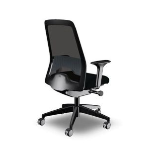 Ергономичен стол Interstuhl Every EV216, текстил, Synchronous механизъм, полиамидна основа, черен