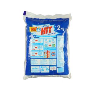 Перилен препарат Ultra Hit, прах, универсален, за бяло и цветно пране, 2 kg
