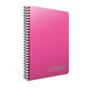 Gipta Chromo Тетрадка, А4, бяла, широки редове, микроперфорация, PP корица, със спирала, 80 листа