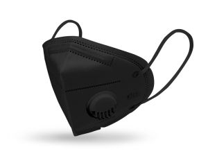 Предпазна маска KN95, с клапа, черна